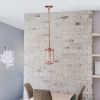 1-Light 9.25" Adjustable Hanging Cylindrical Clear Glass Pendant Fixture