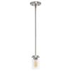 1-Light 5.75"  Adjustable Hanging Clear Cylinder Glass Pendant Fixture