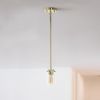 1-Light 5.75"  Adjustable Hanging Clear Cylinder Glass Pendant Fixture