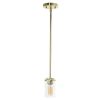 1-Light 5.75"  Adjustable Hanging Clear Cylinder Glass Pendant Fixture