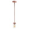 1-Light 5.75"  Adjustable Hanging Clear Cylinder Glass Pendant Fixture