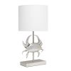 18.25" Polyresin Pinching Crab Shaped Bedside Table Desk Lamp