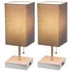 Petite White Stick Lamp with USB Charging Port