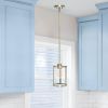 9.25" 1-Light Metal and Clear Cylindrical Glass Kitchen Foyer Hallway Bedroom