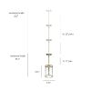 9.25" 1-Light Metal and Clear Cylindrical Glass Kitchen Foyer Hallway Bedroom