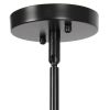 9.25" Farmhouse 1-Light Metal and Clear Cylindrical Glass Kitchen