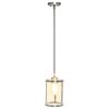 9.25"  1-Light Metal and Clear Cylindrical Glass Kitchen Foyer Hallway Bedroom