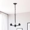 15" 3-Light Metal and Clear Glass Kitchen Island