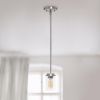 5.75" Adjustable 1-Light Cylindrical Clear Glass Kitchen Island