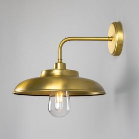 Darya Brass Outdoor Wall Sconce IP65 (Option: SatinBrass, Material: ClearGlass)