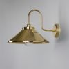Nerissa Brass Swan Neck Wall Sconce IP65