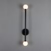Gunning Double Globe Slim Bathroom Wall Sconce 28" IP44