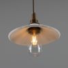 Pyrus Organic Ceramic Bathroom Pendant Light 11", Matte White Striped IP44