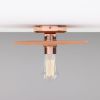 Bog Oak Organic Ceramic Disc Ceiling Light, Red Iron