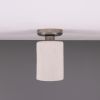 Senna Organic Ceramic Ceiling Light 4.5", Matte White Striped