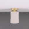 Senna Organic Ceramic Ceiling Light 4.5", Matte White Striped