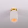 Senna Organic Ceramic Ceiling Light 4.5", Matte White Striped