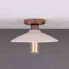 Pyrus Organic Ceramic Ceiling Light 11", Matte White Striped