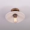 Pyrus Organic Ceramic Ceiling Light 11", Matte White Striped