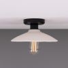 Pyrus Organic Ceramic Ceiling Light 11", Matte White Striped