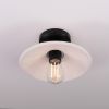 Pyrus Organic Ceramic Ceiling Light 11", Matte White Striped