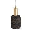 Osier Organic Ceramic Pendant Light 4.5", Black Clay
