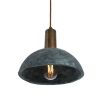 Kauri Organic Ceramic Dome Pendant Light 7.9", Blue Earth