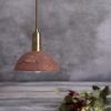 Kauri Organic Ceramic Dome Pendant Light 7.9", Red Iron