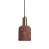 Osier Organic Ceramic Pendant Light 4.5", Red Iron