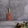 Osier Organic Ceramic Pendant Light 4.5", Red Iron