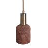 Osier Organic Ceramic Pendant Light 4.5", Red Iron