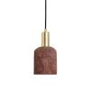 Osier Organic Ceramic Pendant Light 4.5", Red Iron