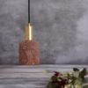 Osier Organic Ceramic Pendant Light 4.5", Red Iron