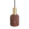 Osier Organic Ceramic Pendant Light 4.5", Red Iron