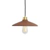 Pyrus Organic Ceramic Pendant Light 11", Red Iron