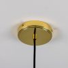 Kauri Organic Ceramic Dome Pendant Light 7.9", Matte White Striped
