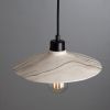 Pyrus Marbled Ceramic Pendant Light 11"