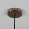 Bog Oak Organic Ceramic Disc Pendant Light, Matte White Striped