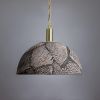 Kauri Organic Ceramic Dome Pendant Light 14.6", Black Clay