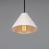 Tilia Organic Ceramic Cone Pendant Light 9.5", Matte White Striped