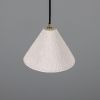 Tilia Organic Ceramic Cone Pendant Light 9.5", Matte White Striped