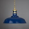 Matlock Large Vintage Factory Brass Pendant Light 19.7"