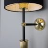 Gorey Contemporary Brass Wall Sconce with Drum Fabric Shade