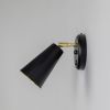 Cashel Brass Cone Wall Sconce with Switch