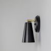 Cashel Brass Cone Wall Sconce with Switch